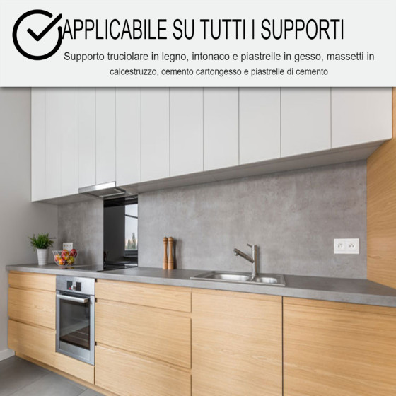 Beton cire Keuken: Werkblad, Achterwand