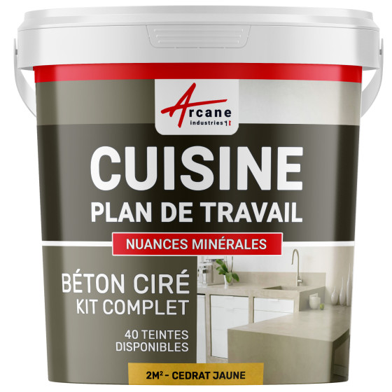 1-Main-Béton Ciré Cuisine : Plan de travail, Crédence