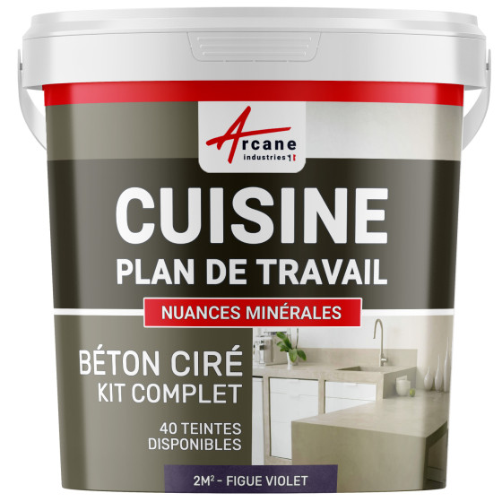 1-Main-Béton Ciré Cuisine : Plan de travail, Crédence