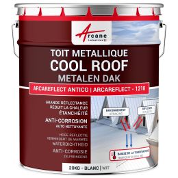 Coolroof, Warmtewerende verf voor metalen dak: ARCAREFLECT -1218