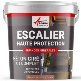B‚ton Cir‚ Escalier - Kit Complet-kit2m2-Rocou-orange-cuivre-Aspect / Couleur