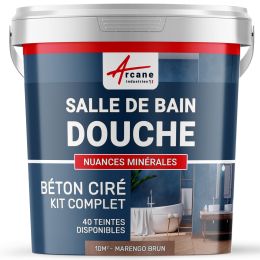 Béton Ciré Salle de Bain en Kit Complet Marron | Maison Etanche