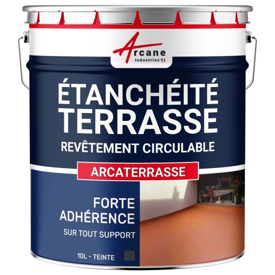 Peinture d'étanchéité pour terrasse - Revêtement extérieur à base de résine : ARCATERRASSE-gris basalte-Couleur / Aspect