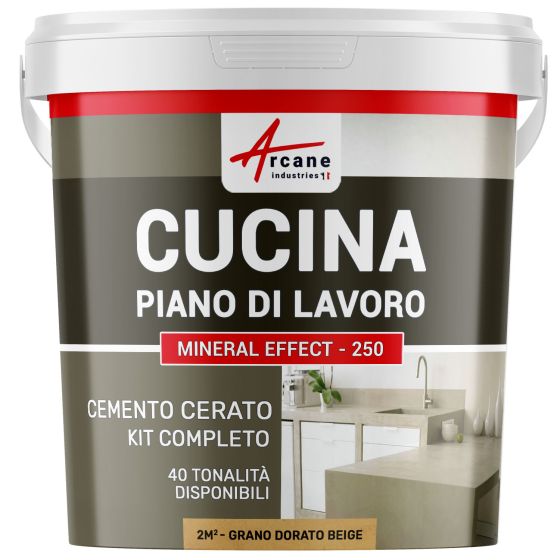 Cemento Cerato Beige Cucina: Piano di lavoro, Alzatina