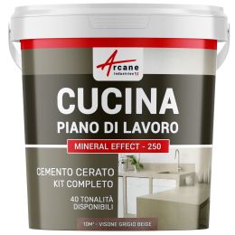 Cemento Cerato Marrone per Cucina: Piano di lavoro, Paraspruzzi