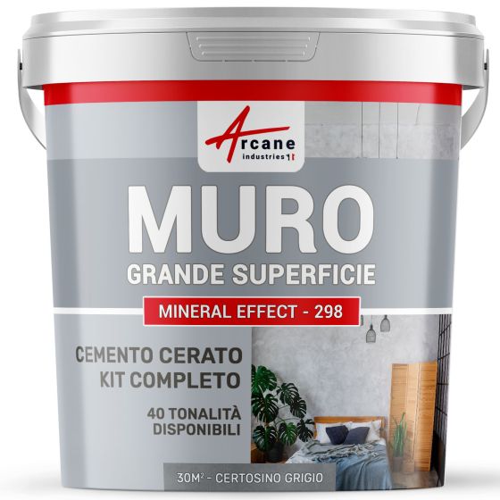 KIT CALCESTRUZZO CERATO GRIGIO PARETI GRANDI SUPERFICI - Calcestruzzo cerato speciale per pareti