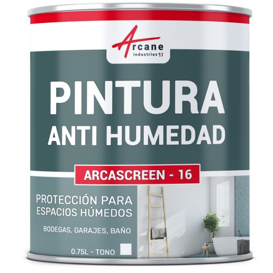 Pintura anti humedad para paredes húmedas de baño o sótano: ARCASCREEN ANTI HUMEDAD