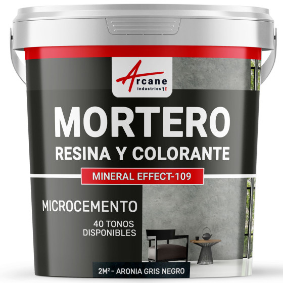 Kit de Concreto Pulido 'El Básico': Mortero + Resina + Colorante - NUANCES MINERALES2 m² (en 2 capas)