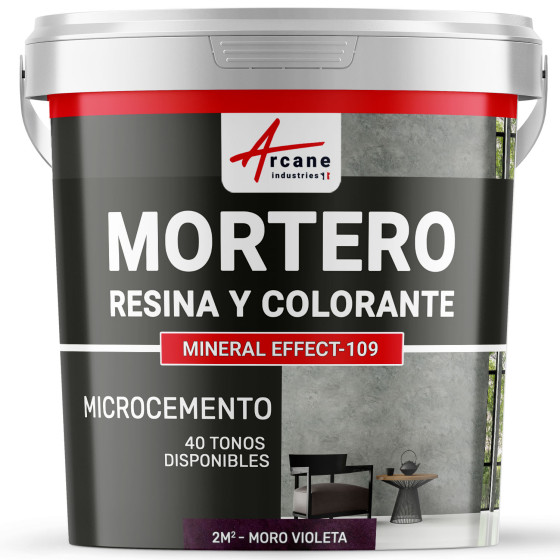Kit de Concreto Pulido 'El Básico': Mortero + Resina + Colorante - NUANCES MINERALES2 m² (en 2 capas)