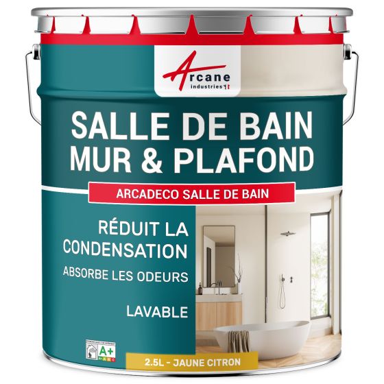 Peinture salle de bains mur et plafond :ARCADÉCO SALLE DE BAIN Couleur / Aspect Peinture salle de bains mur et plafond :ARCADÉCO SALLE DE BAIN Couleur / Aspect