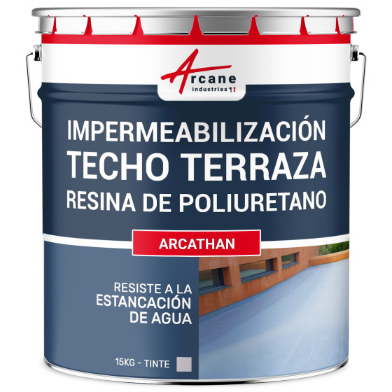 Impermeabilización de Azoteas - Resina de Poliuretano Coloreada: ARCATHAN15 kg