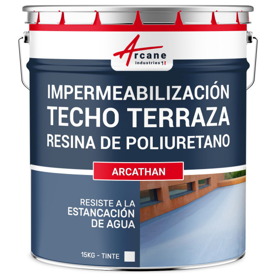 Impermeabilización de Azoteas - Resina de Poliuretano Coloreada: ARCATHAN15 kg