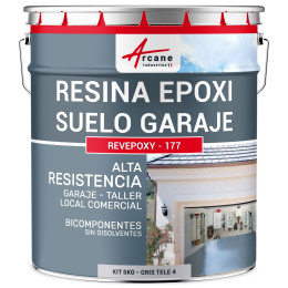 Resina para suelo de garaje / Pintura epoxi para suelo: REVEPOXY GARAJE5 kg (hasta 16 m² en 2 capas)