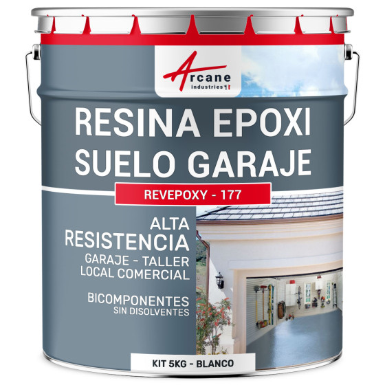 Resina para suelo de garaje / Pintura epoxi para suelo: REVEPOXY GARAJE5 kg (hasta 16 m² en 2 capas)