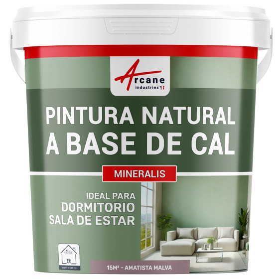 Pintura a la Cal Natural para Interiores - MINERALIS15 m² (2.5 kg en 1 capa)