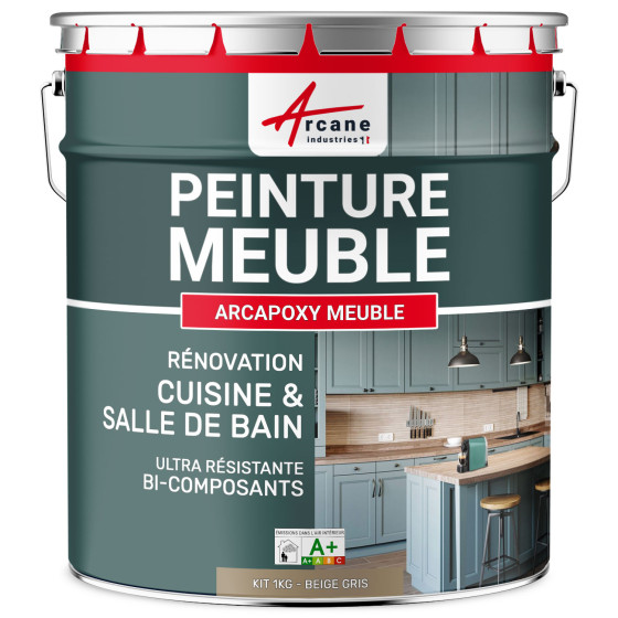 Résine PEINTURE MEUBLE-Kit1Kg-RAL-1019-Beige-gris-Aspect / Couleur Résine PEINTURE MEUBLE-Kit1Kg-RAL-1019-Beige-gris-Aspect / Couleur