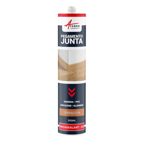 Mástico Adhesivo para Zócalos de Polímero Híbrido ARCAMASTIC JUNTA Y PEGAMENTO PARA RODAPIES 290 ml x 1  Terracota