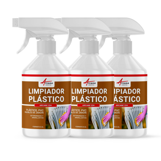Limpiador renovador para plástico blanco PVC amarillento 1.5 L (3 x 0.5 L)