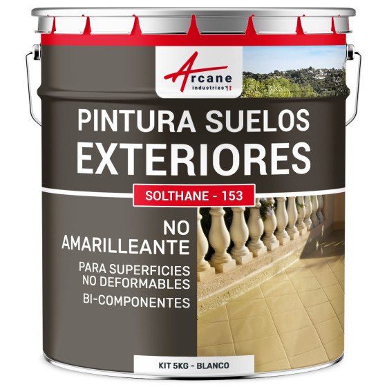 Pintura para Suelo de Hormigón Exterior SOLTHANE Blanco 5 kg