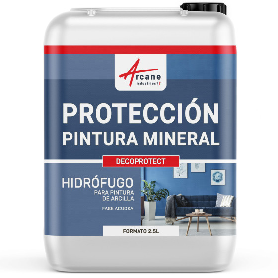 Protección hidrófuga contra agua y grasa para pintura mineral de arcilla DECOPROTECT 2.5 L