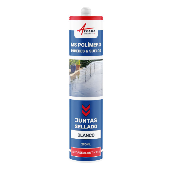 Masilla para juntas y sellado de paredes y suelos ARCAMASTIC POLÍMERO 290 ml x 1 Blanco Puro RAL 9010