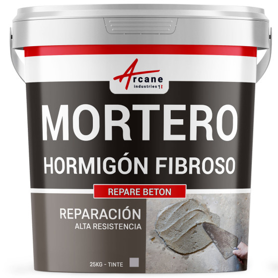 Mortero de Reparación con Fibra para Hormigón Desgastado y Relleno de Huecos REPARE BETON 25 kg