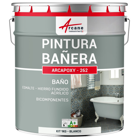 Resina para renovación de bañeras - esmaltes de baño ARCAPOXY BAÑERA RAL 9003 Blanco 1 kg (hasta 3 m² en 2 capas)