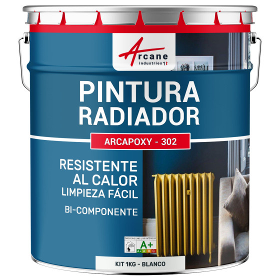 Pintura para radiadores / calefacción ARCAPOXY RADIADORES RAL 9003 Blanco 1 kg (hasta 5 m² en 2 capas)