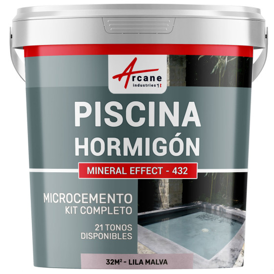 Kit de Hormigón Piscinas de Hormigón Revestimiento Impermeable de Alta Resistencia para PISCINA Lila Malva 32 m²