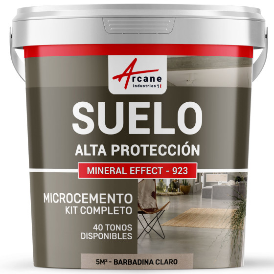 KIT DE MICROCEMENTO PARA SUELOS DE ALTA PROTECCIÓN Barbadina Claro 5 m² (en 2 capas)
