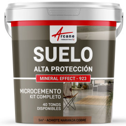 KIT DE MICROCEMENTO PARA SUELOS DE ALTA PROTECCIÓN Achiote Naranja Cobre  5 m² (en 2 capas)