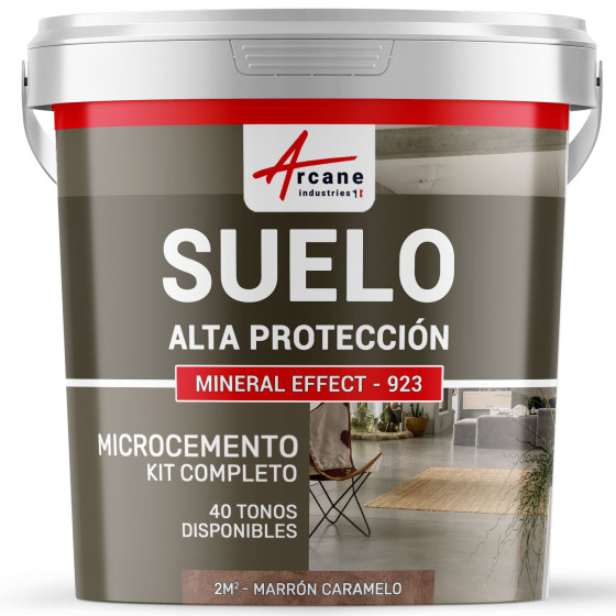 KIT DE MICROCEMENTO PARA SUELOS DE ALTA PROTECCIÓN Marrón Caramelo 2 m² (en 2 capas)