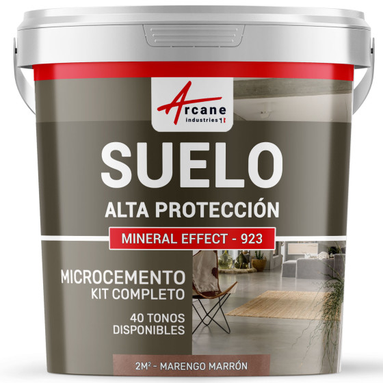 KIT DE MICROCEMENTO PARA SUELOS DE ALTA PROTECCIÓN Marengo Marrón 2 m² (en 2 capas)