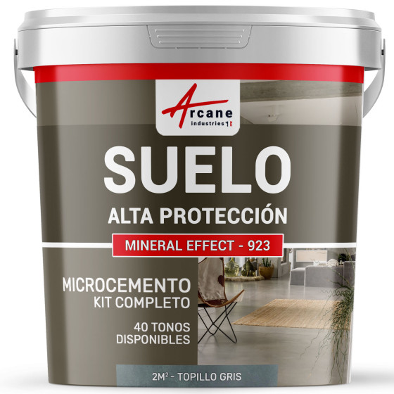 KIT DE MICROCEMENTO PARA SUELOS DE ALTA PROTECCIÓN Gris Topillo 2 m² (en 2 capas)