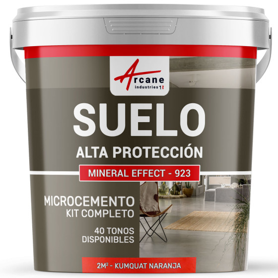 KIT DE MICROCEMENTO PARA SUELOS DE ALTA PROTECCIÓN - Kumquat Naranja - 2 m² (en 2 capas)