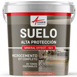 KIT DE MICROCEMENTO PARA SUELOS DE ALTA PROTECCIÓN - Achiote Naranja Cobre - 10 m² (para 2 capas)