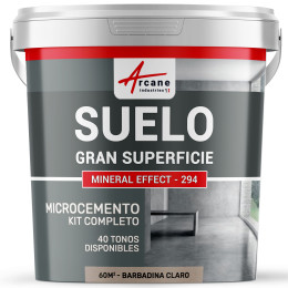 KIT DE MICROCEMENTO PARA SUELO DE GRAN SUPERFICIE ALTA PROTECCIÓN - Barbadina Claro - 60 m² (en 2 capas)
