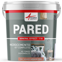 KIT DE HORMIGÓN PULIDO PARA PAREDES - Achiote Naranja Cobre  - 10 m² - Acabado mate