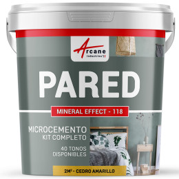 KIT DE HORMIGÓN PULIDO PARA PAREDES - Cedro Amarillo - 2 m² - Acabado mate