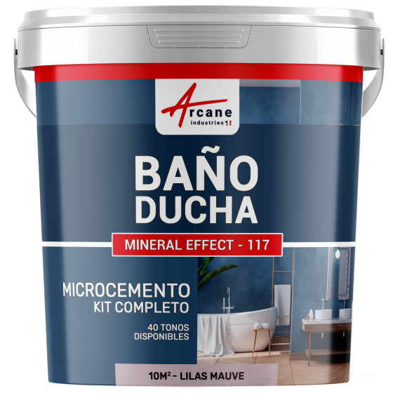 Kit de Microcemento para Baño: Revestimiento Impermeable - Lila Malva - 10 m² (para 2 capas)