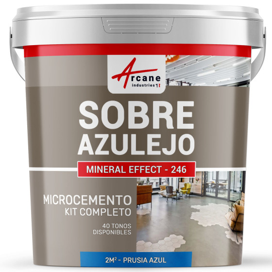 KIT DE HORMIGÓN PULIDO PARA AZULEJOS - Prusia Azul - 2 m² (en 2 capas)