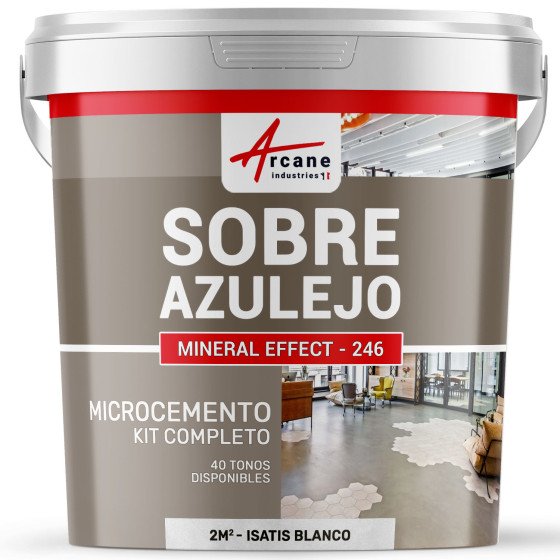 KIT DE HORMIGÓN PULIDO PARA AZULEJOS - Isatis Blanco - 2 m² (en 2 capas)