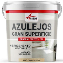 KIT DE MICROCEMENTO PARA AZULEJOS EN GRAN SUPERFICIE - Vainilla Beige - 120 m² (en 2 capas)