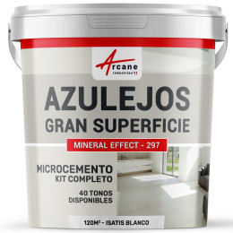 KIT DE MICROCEMENTO PARA AZULEJOS EN GRAN SUPERFICIE - Isatis Blanco - 120 m² (en 2 capas)