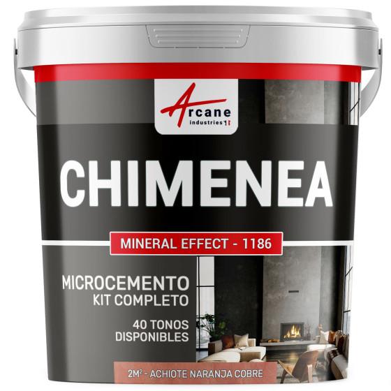 Kit de Hormigón Pulido para Chimenea - Achiote Naranja Cobre  - 2 m² (en 2 capas)