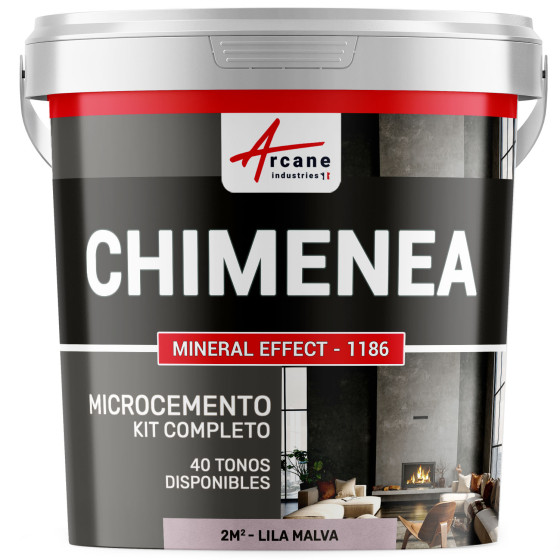 Kit de Hormigón Pulido para Chimenea - Lila Malva - 2 m² (en 2 capas)