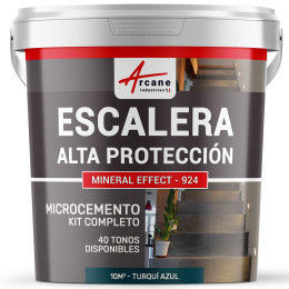 Hormigón Pulido para Escaleras - Kit Completo - Turquí Azul - 10 m² (para 2 capas)