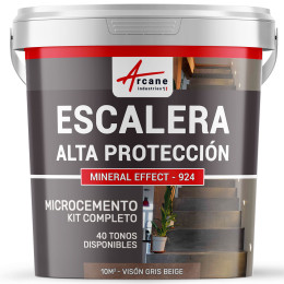 Hormigón Pulido para Escaleras - Kit Completo - Visón Gris Beige  - 10 m² (para 2 capas)