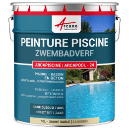 Blauwe zwembadverf voor betonnen bassin Arcapiscine | Maison Étanche