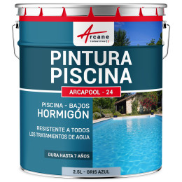 Pintura para Piscina de Hormigón  ARCAPOOL 2.5 L  Gris Azul Piscina Cerca  RAL 7040